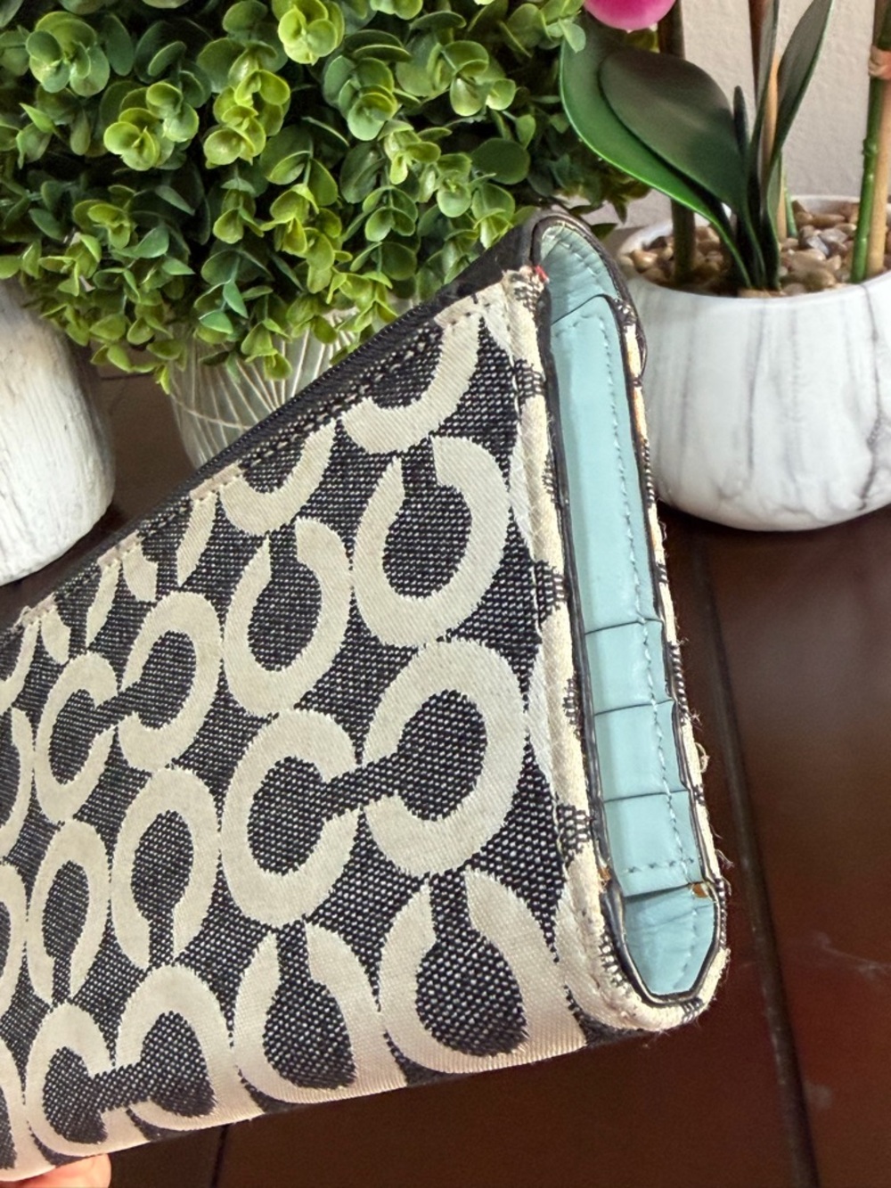 Coach Wallet black/ White - Picture 4 of 10